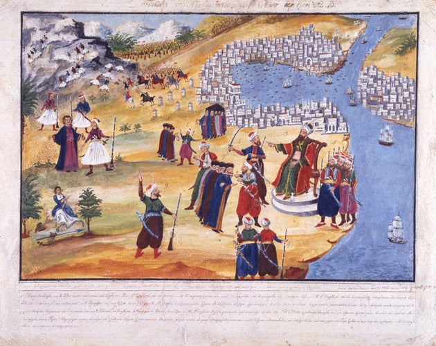 Η Άλωση της Κωνσταντινούπολης. Λιθογραφία