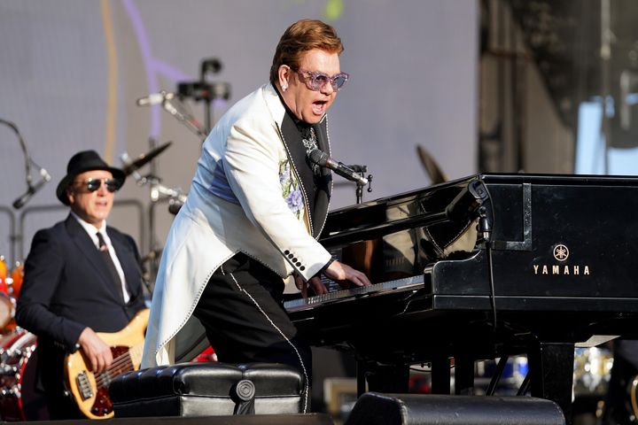 Sir Elton performing in New Zealand in February 2020