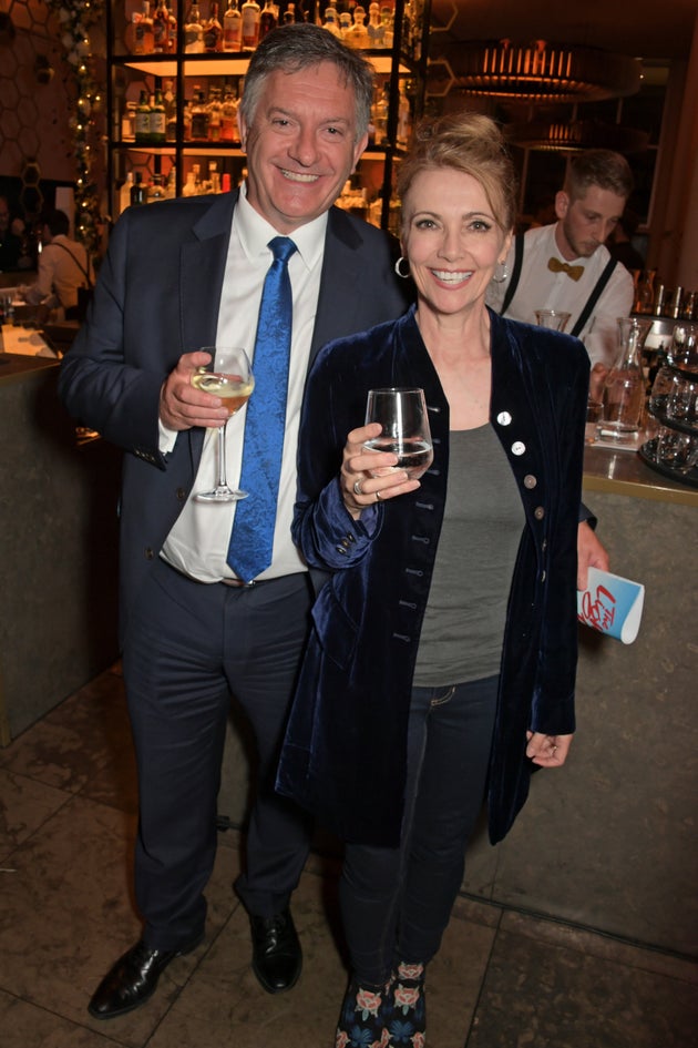 Simon McCoy and Emma Samms pictured at an event in June