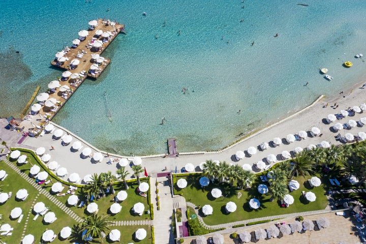 A beach in Cesme district of Izmir, Turkey.