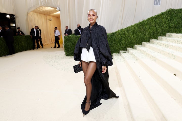 Indya Moore in Saint Laurent at the 2021 Met Gala. 