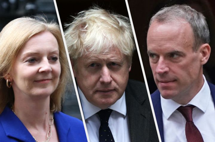Liz Truss, Boris Johnson and Dominic Raab