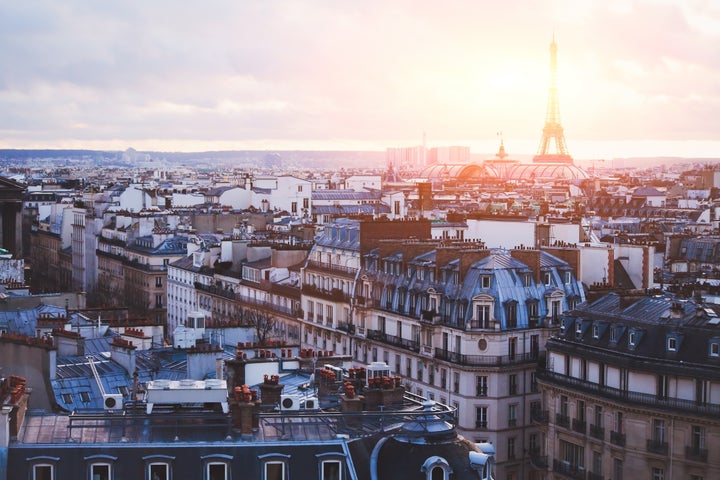 The classic Paris skyline and the Eiffel Tower