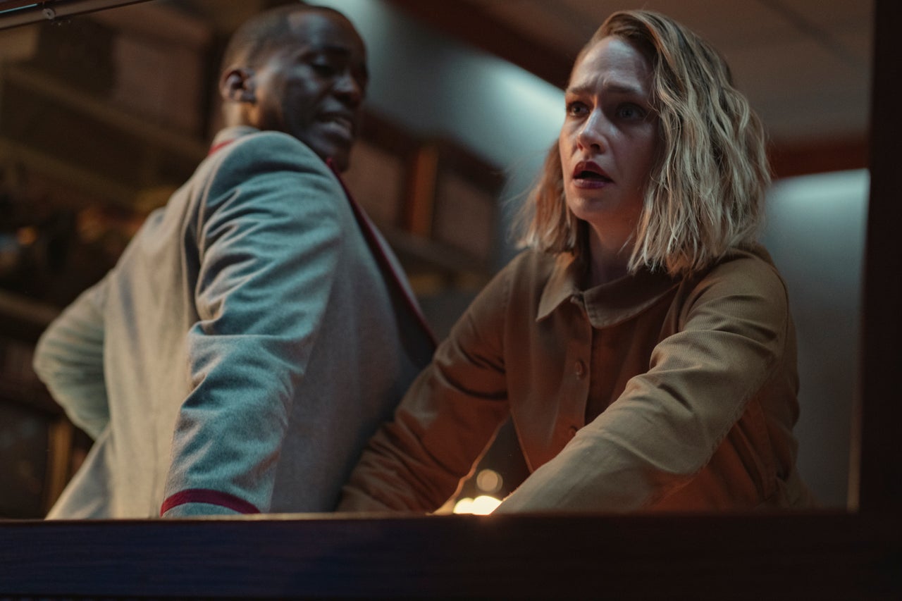 Ncuti Gatwa as Eric Effiong and Jemima Kirke as Hope Haddon in "Sex Education."