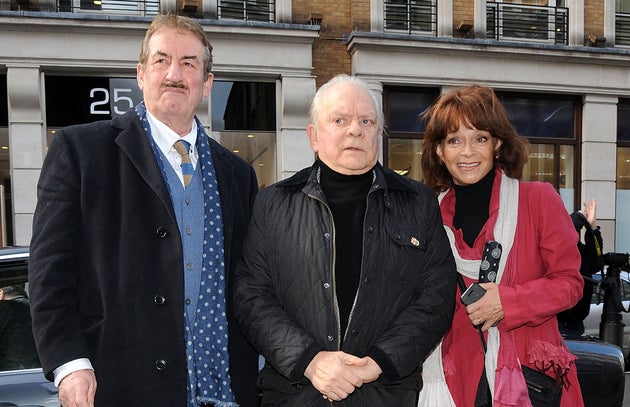 (L-R) John Challis, Sir David Jason and Sue Holderness, pictured in