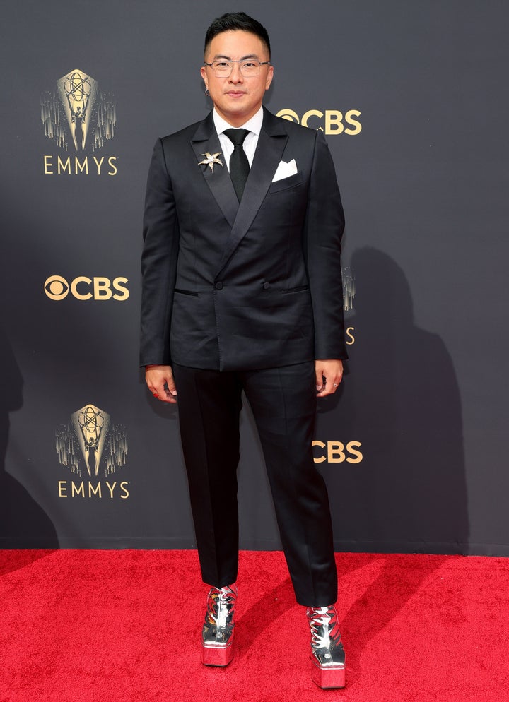 Bowen Yang attends the 73rd Primetime Emmy Awards.