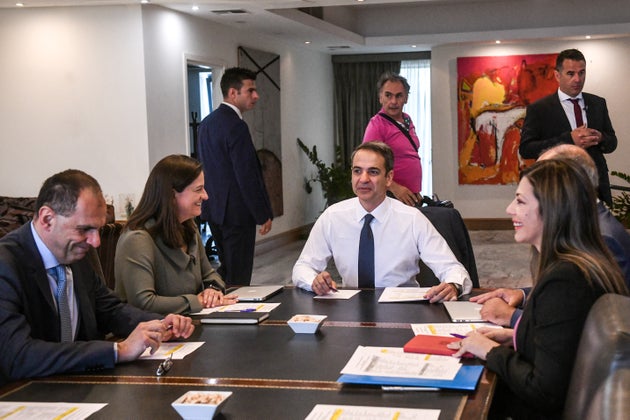 Επίσκεψη του Πρωθυπουργού Κυριάκου Μητσοτάκη στο Υπουργείο Παιδείας και Θρησκευμάτων την Παρασκεύη 12 Ιουλίου 2019. (EUROKINISSI/ΤΑΤΙΑΝΑ ΜΠΟΛΑΡΗ)