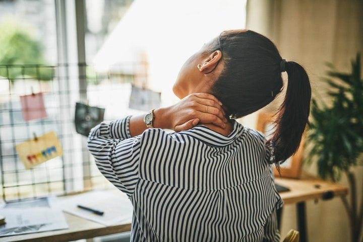 Adjusting your posture can help you be more alert.