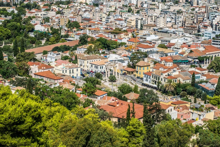 Residential Athens from above