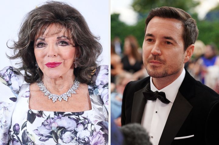Joan Collins and Martin Compston