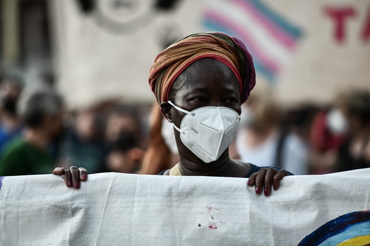 Πορεία μνήμης για τα τρία χρόνια από την δολοφονία του Ζακ Κωστόπουλου, στην Αθήνα 21 Σεπτεμβρίου 2021. (EUROKINISSI/ΤΑΤΙΑΝΑ ΜΠΟΛΑΡΗ)