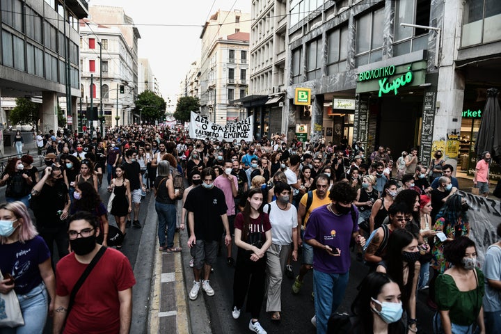 Πορεία μνήμης για τα τρία χρόνια από την δολοφονία του Ζακ Κωστόπουλου, στην Αθήνα 21 Σεπτεμβρίου 2021. (EUROKINISSI/ΤΑΤΙΑΝΑ ΜΠΟΛΑΡΗ)