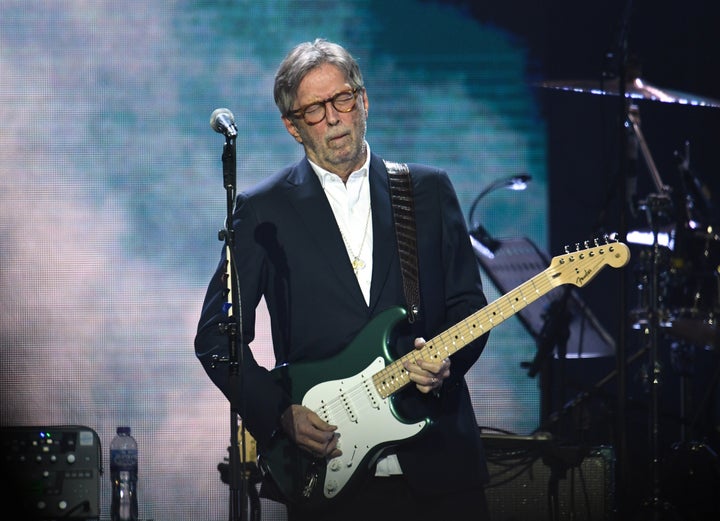 Eric Clapton performs at Music for the Marsden 2020 at The O2 Arena in London. The famed guitarist said in July: "I wish to say that I will not perform on any stage where there is a discriminated audience present."