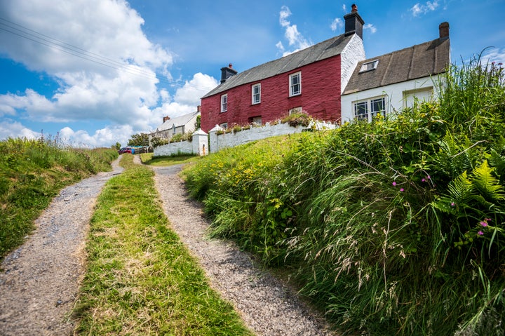 Colourful coastal cottages in Pembrokeshire