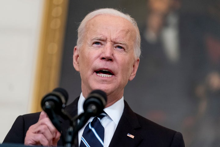 President Joe Biden speaks in the State Dining Room at the White House, Sept. 9, 2021.