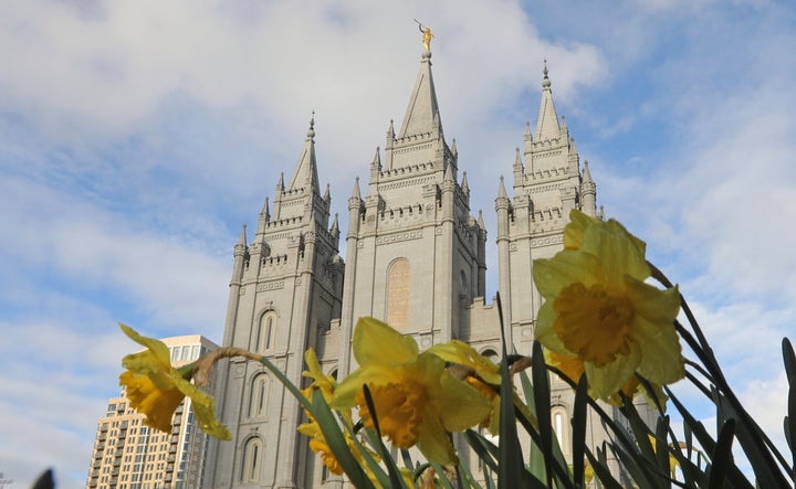 The Church of Jesus Christ of Latter-day Saints announced Wednesday that masks will be required inside temples to limit the spread of COVID-19. (AP Photo/Rick Bowmer, File)