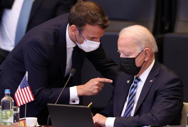 mmanuel Macron y Joe Biden, durante una cumbre de la OTAN en