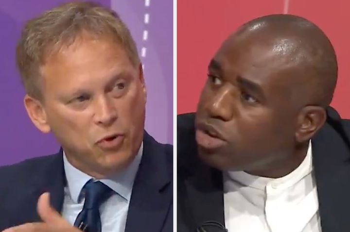 Grant Shapps and David Lammy during BBC Question Time