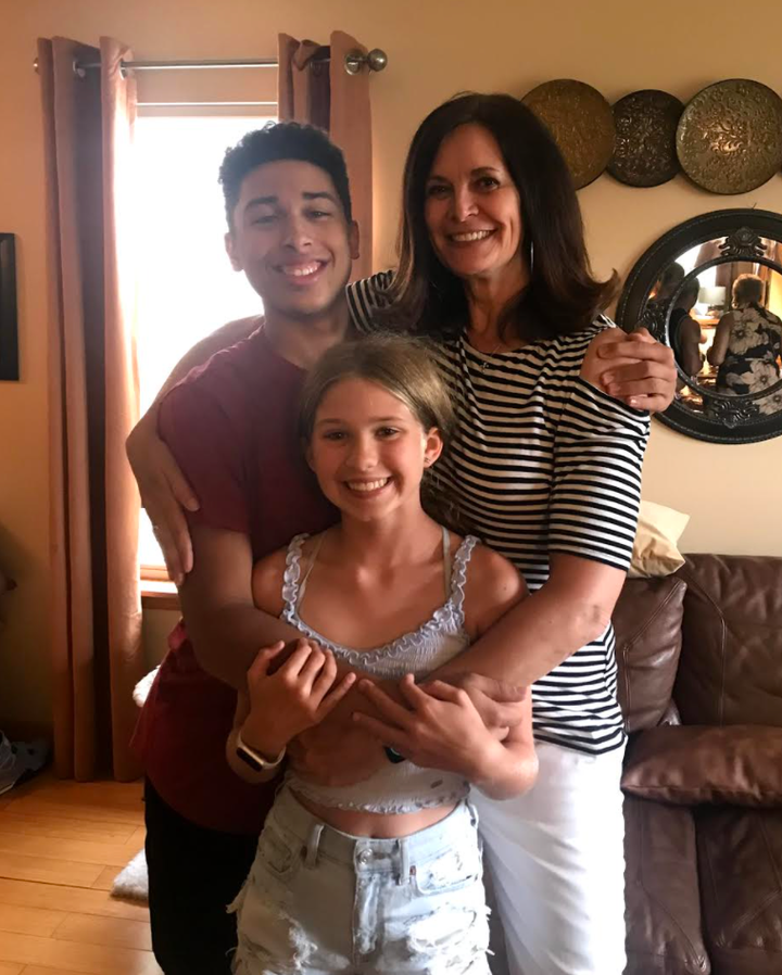 Kelly James and her children, Ryan Enger (16) and Haley Enger (11), Memorial Day, 2021.