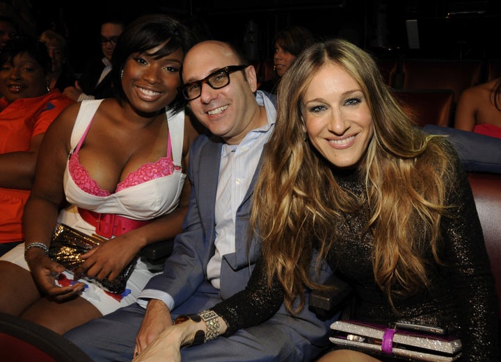 Willie Garson (center) and Sarah Jessica Parker (right) in 2008 with Jennifer Hudson (left), who appeared alongside the pair in the "Sex and the City" movie.