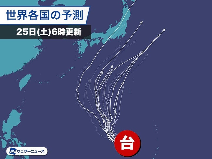 世界の気象機関の予測