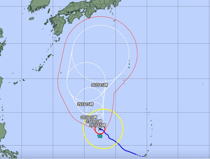 気象庁の台風経路図