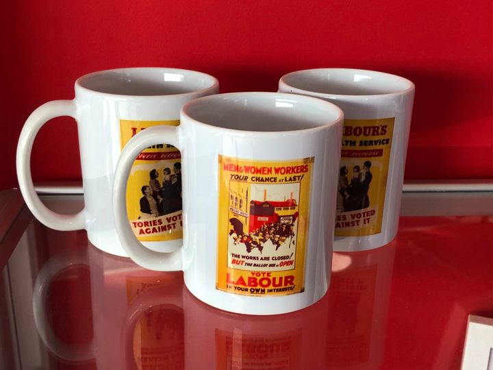 Mugs on sale at Labour Party conference 2021