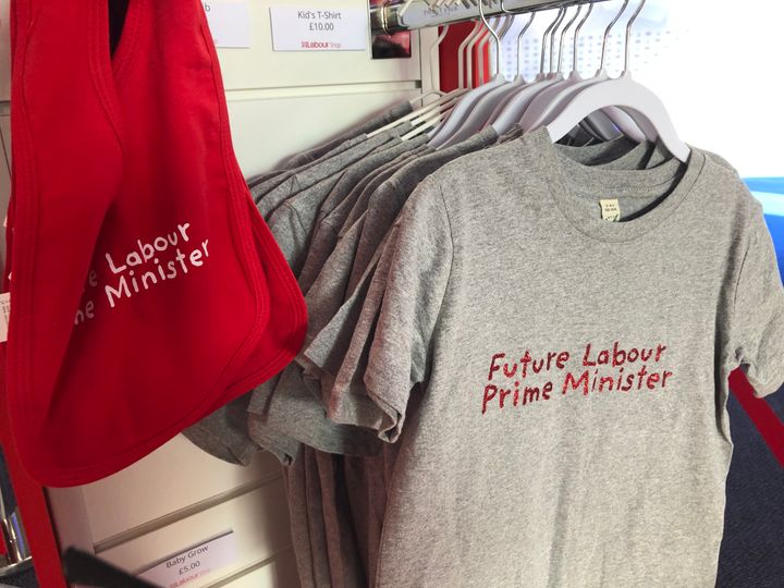 Baby clothes on sale at Labour Party conference 2021