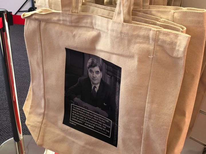 Nye Bevan tote bag on sale at Labour party conference