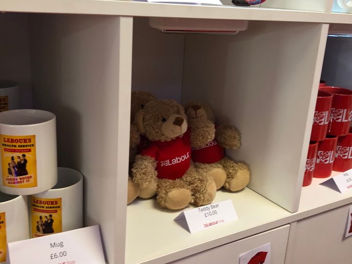 Teddy bears on sale at Labour Party conference 2021