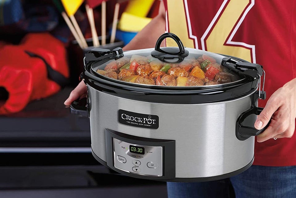 Crock Pot Cook Carry 6 Qt Programmable Slow Cooker Stainless Steel - Office  Depot