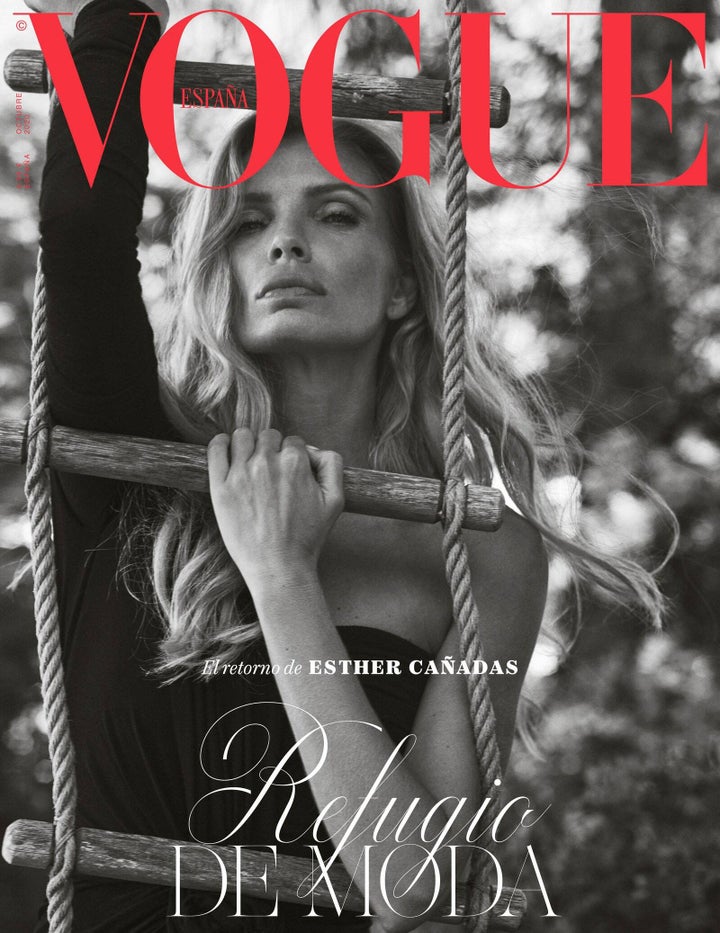 Esther Cañadas, en la portada de octubre 'Vogue'