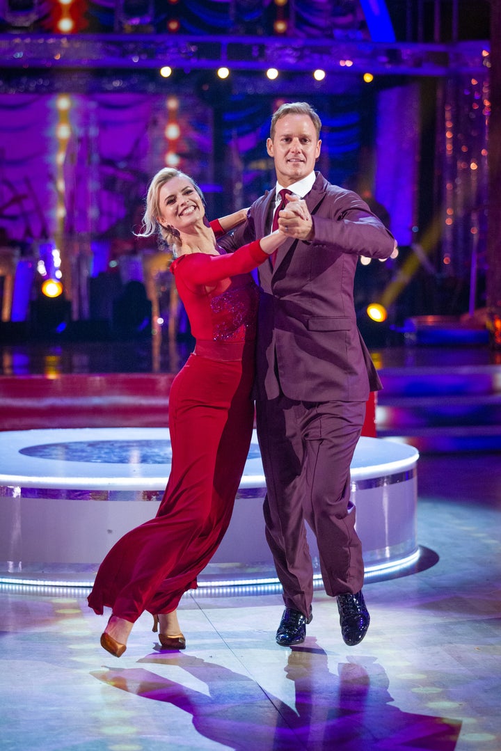 Nadiya Bychkova and Dan Walker on the Strictly floor