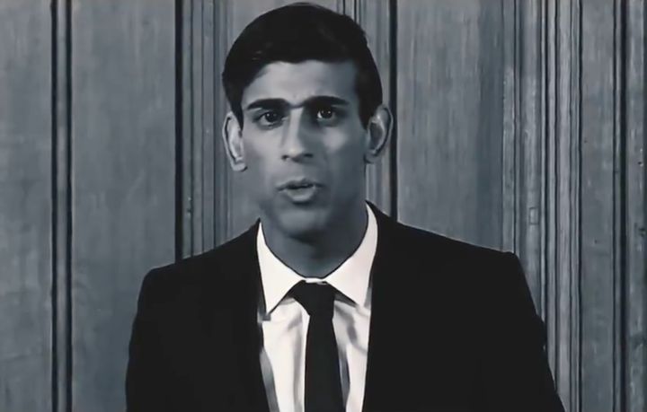 Rishi Sunak in his latest video