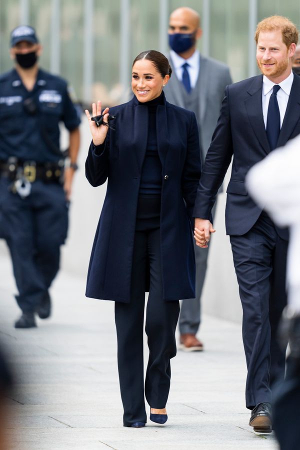 The Sussexes arrive at One World Trade Center.