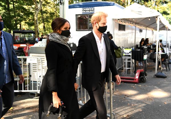 Harry and Meghan arrive at Global Citizen Live in New York.