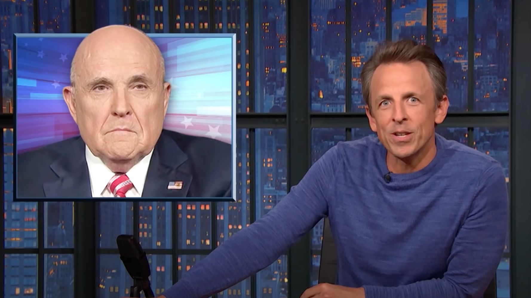 Seth Meyers Gleefully Mocks Rudy Giuliani's Fox News Ban