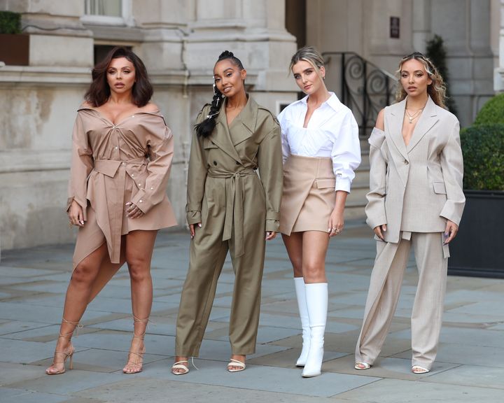 Jesy pictured with her Little Mix bandmates in September 2020