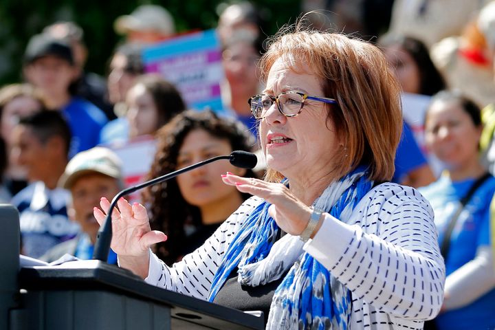 California state Sen. María Elena Durazo (D) sponsored S.B. 62, a new law that ends piece rate work in the state's garment industry.