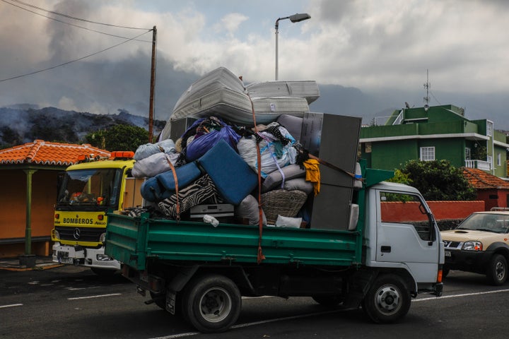 Evacuación en Todoque, Los Llanos