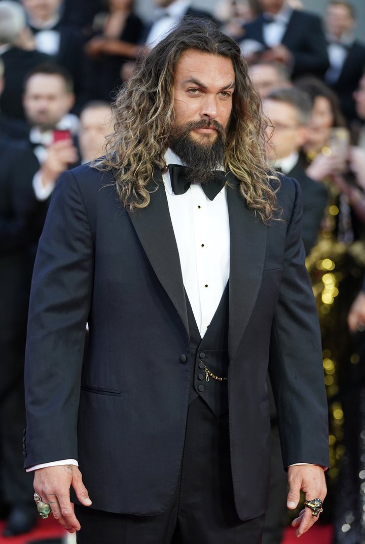 Jason Momoa lets his hair down for "No Time to Die."&nbsp;