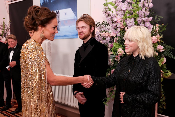 The Duchess of Cambridge greets Billie Eilish.