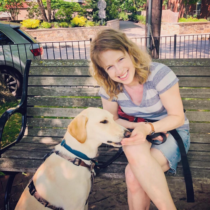 The author with Beau, age 1, at a park outside Boston, June 2021.