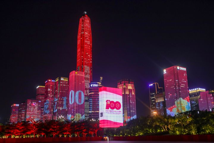 中国共産党創立100年を控えた深セン市の様子（2021年6月）