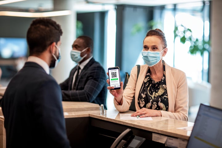 Showing vaccine status might become more commonplace for workplaces.