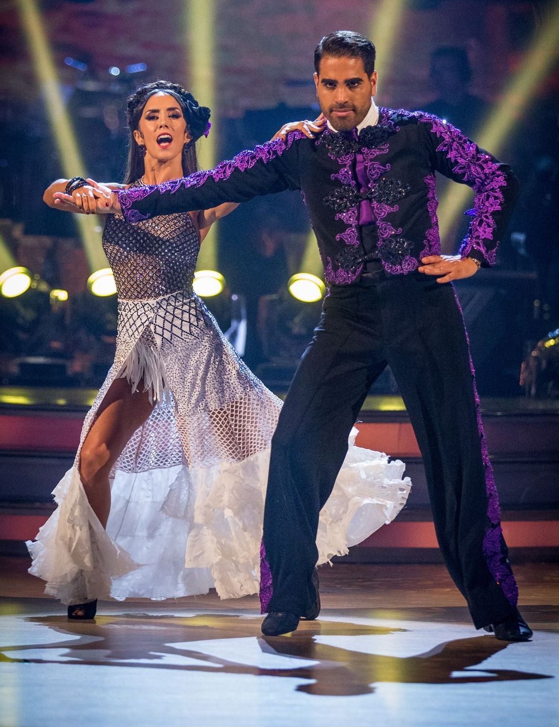 Ranj on the Strictly floor with partner Janette Manrara