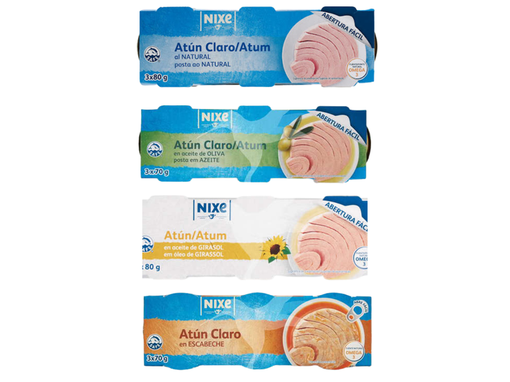 Latas de atún de Nixe, la marca de Lidl.