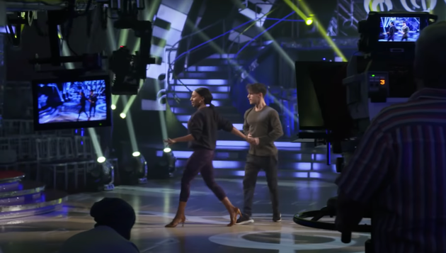 Alexandra Burke and Gorka Marquez in Strictly rehearsals in