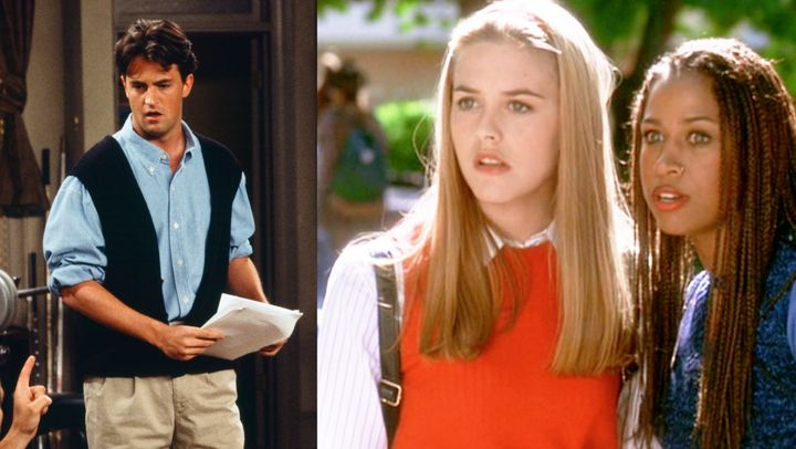 Chandler Bing (left) and the ladies from "Clueless."
