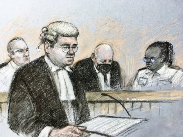 Tom Little QC speaking for the prosecution during Couzens' trial at the Old